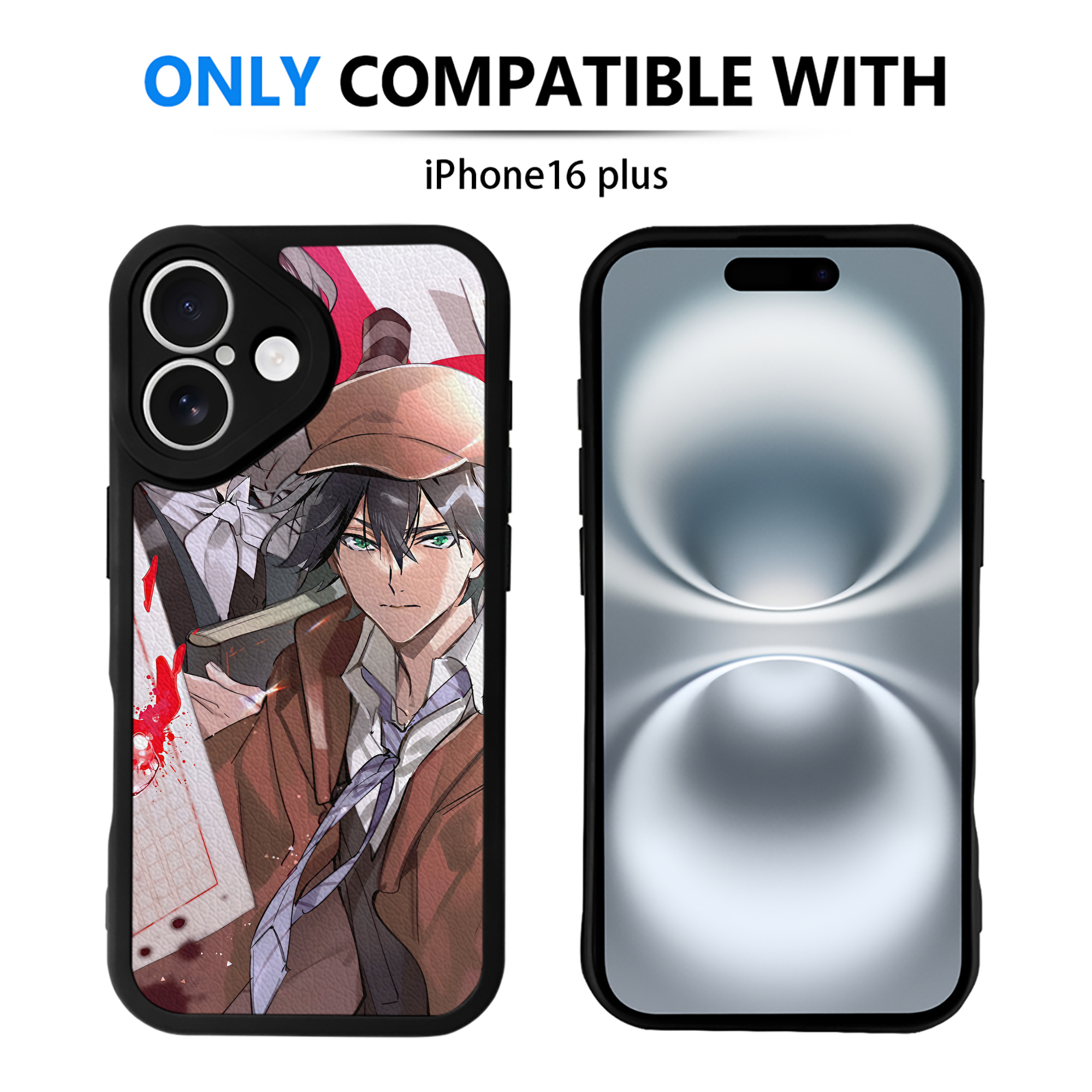 （画像用） 文豪ストレイドッグス Bungo Stray Dogs 【iPhone 16シリーズ対応】シリコンスマホケース（レザー調） 材質：シリコン